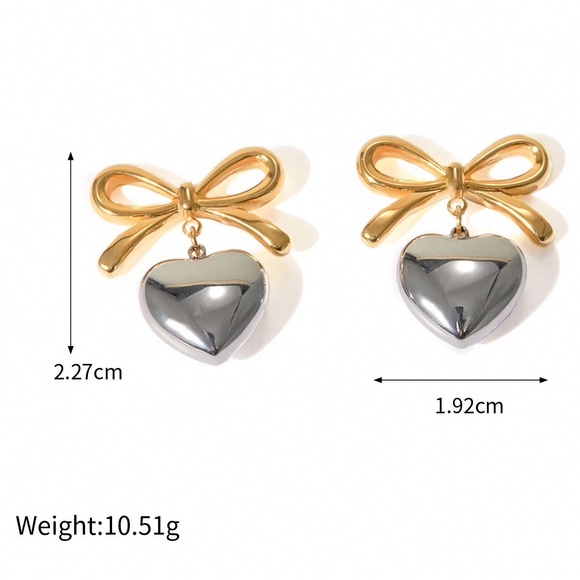 Bow Earrings*Bow Stud Earrings*Tiny Bow Earrings*Mini Bow Earrings - Picture 4 of 4